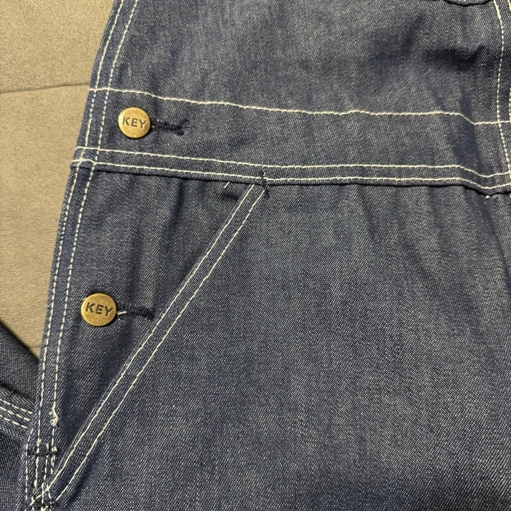 Vintage Key Denim Bib Overalls NWT 34x34 Carpenter‎ Workwear USA Cotton